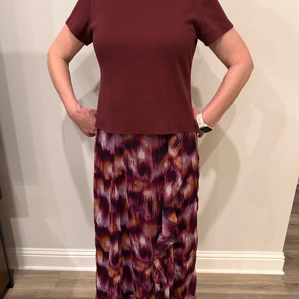 Old Navy Burgundy and Purple Maxi Dress